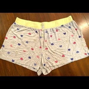 Soft and stretchy PJ shorts with heart pocket size XL
